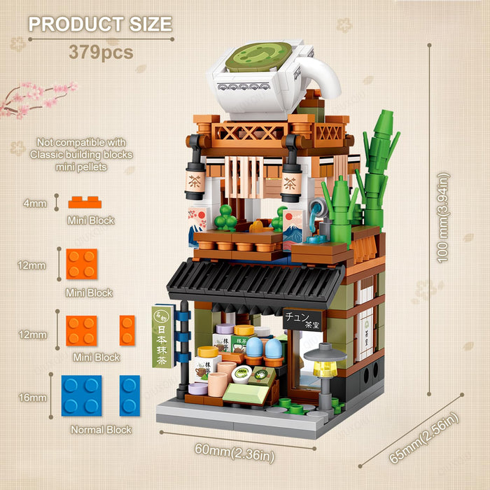 Japanese street view Mocha shop Building Blocks(379pcs)