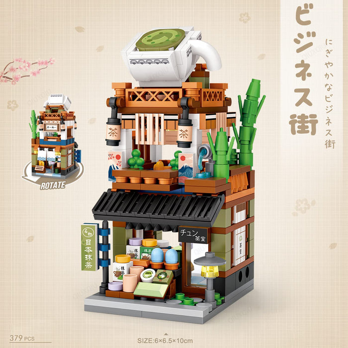 Japanese street view Mocha shop Building Blocks(379pcs)