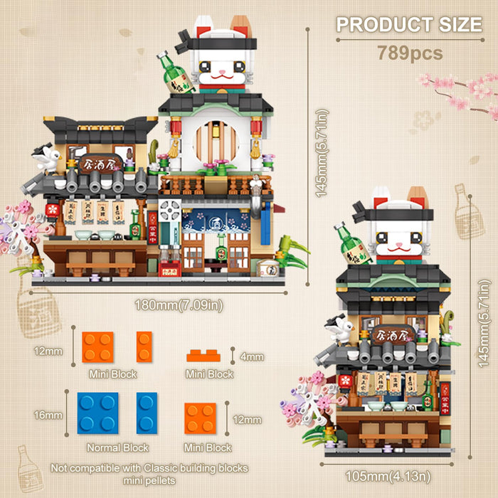 Japanese Street View Izakaya Store Building Blocks(789pcs)