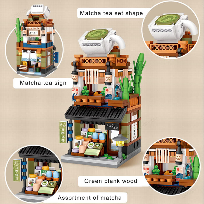 Japanese street view Mocha shop Building Blocks(379pcs)