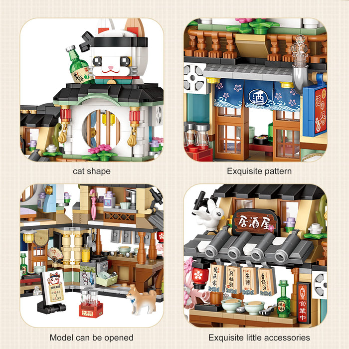 Japanese Street View Izakaya Store Building Blocks(789pcs)