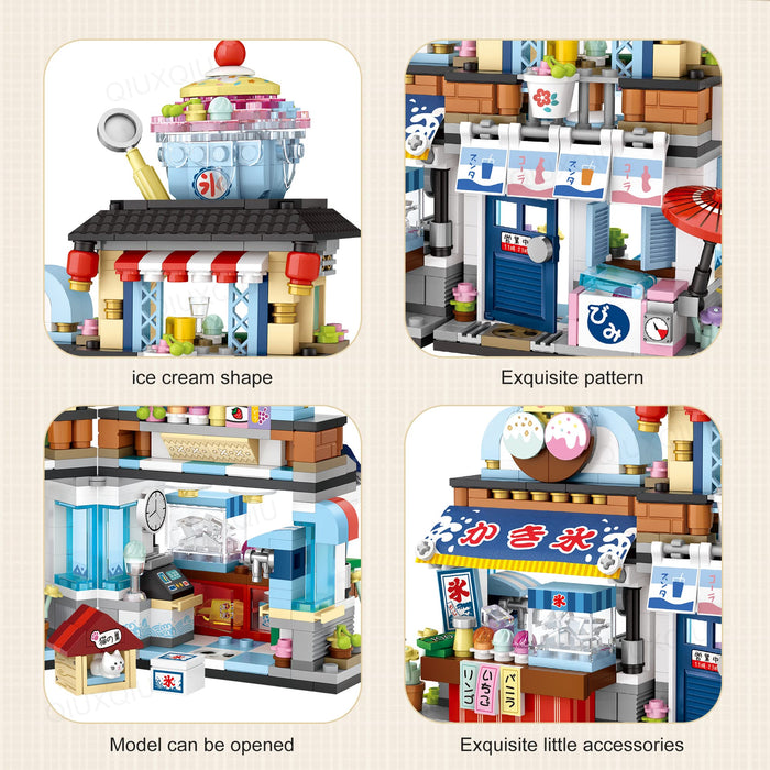 Japanese Street View Ice Drink Store Buliding Blocks(789pcs)