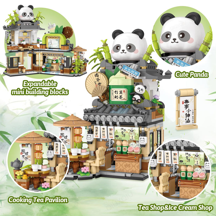 Panda Teahouse Building Blocks（860pcs）