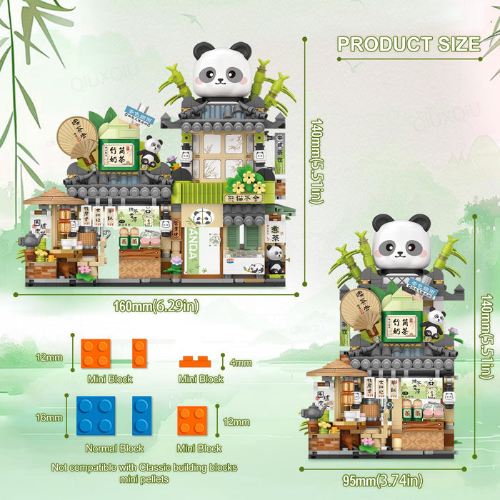 Panda Teahouse Building Blocks（860pcs）