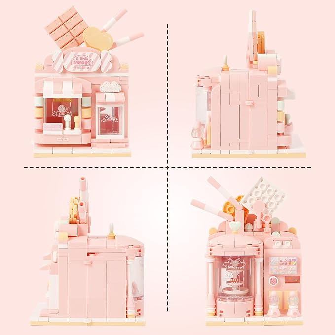 Pet Candy Bakery Book Folding Micro City Building Sets