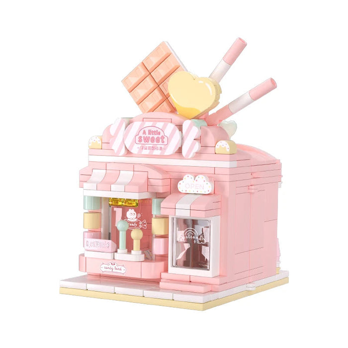 Pet Candy Bakery Book Folding Micro City Building Sets