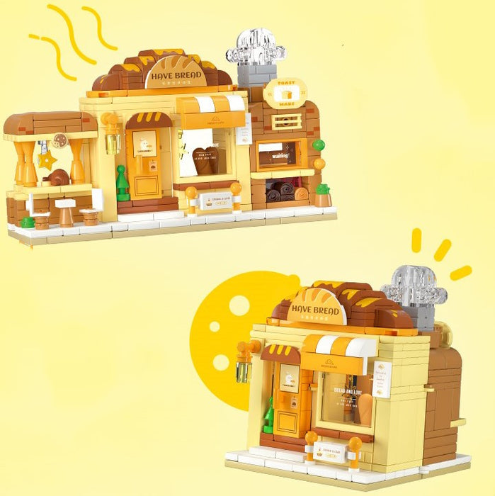 Pet Candy Bakery Book Folding Micro City Building Sets