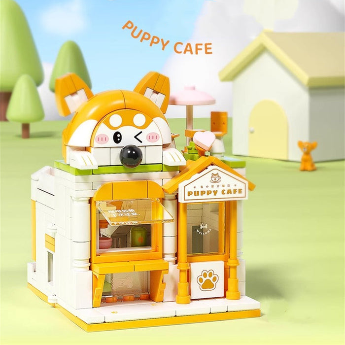 Pet Candy Bakery Book Folding Micro City Building Sets