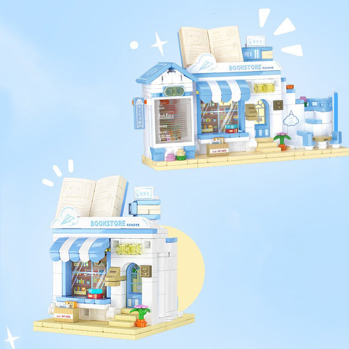 Pet Candy Bakery Book Folding Micro City Building Sets