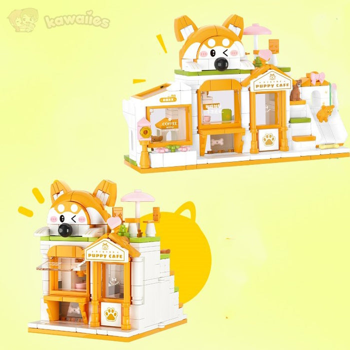 Pet Candy Bakery Book Folding Micro City Building Sets