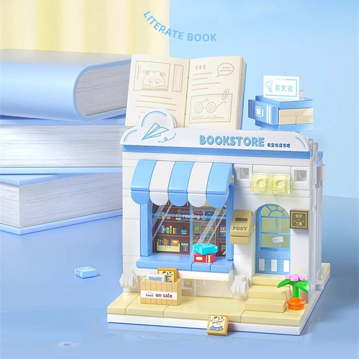 Pet Candy Bakery Book Folding Micro City Building Sets